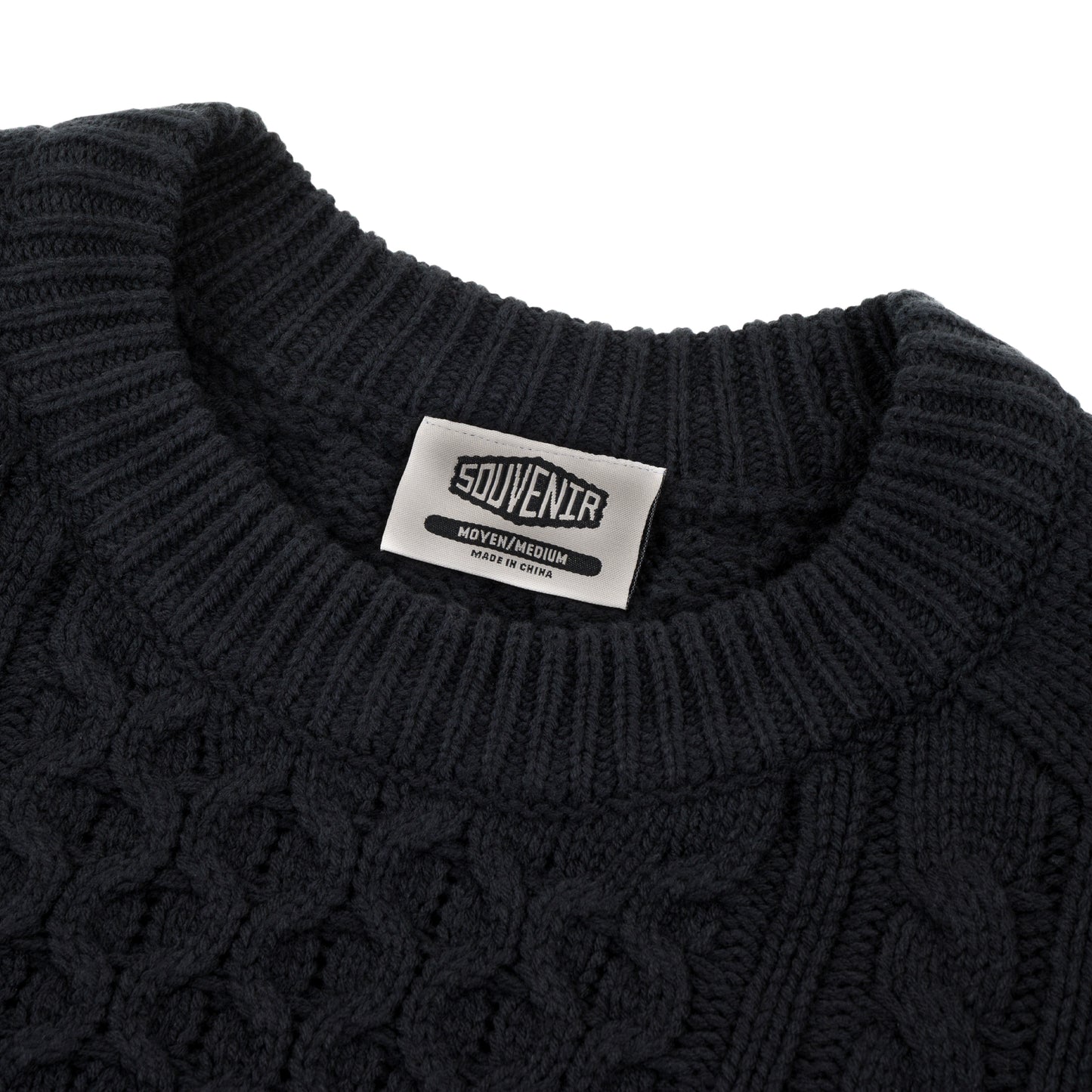 Engineered Cable Knit Sweater