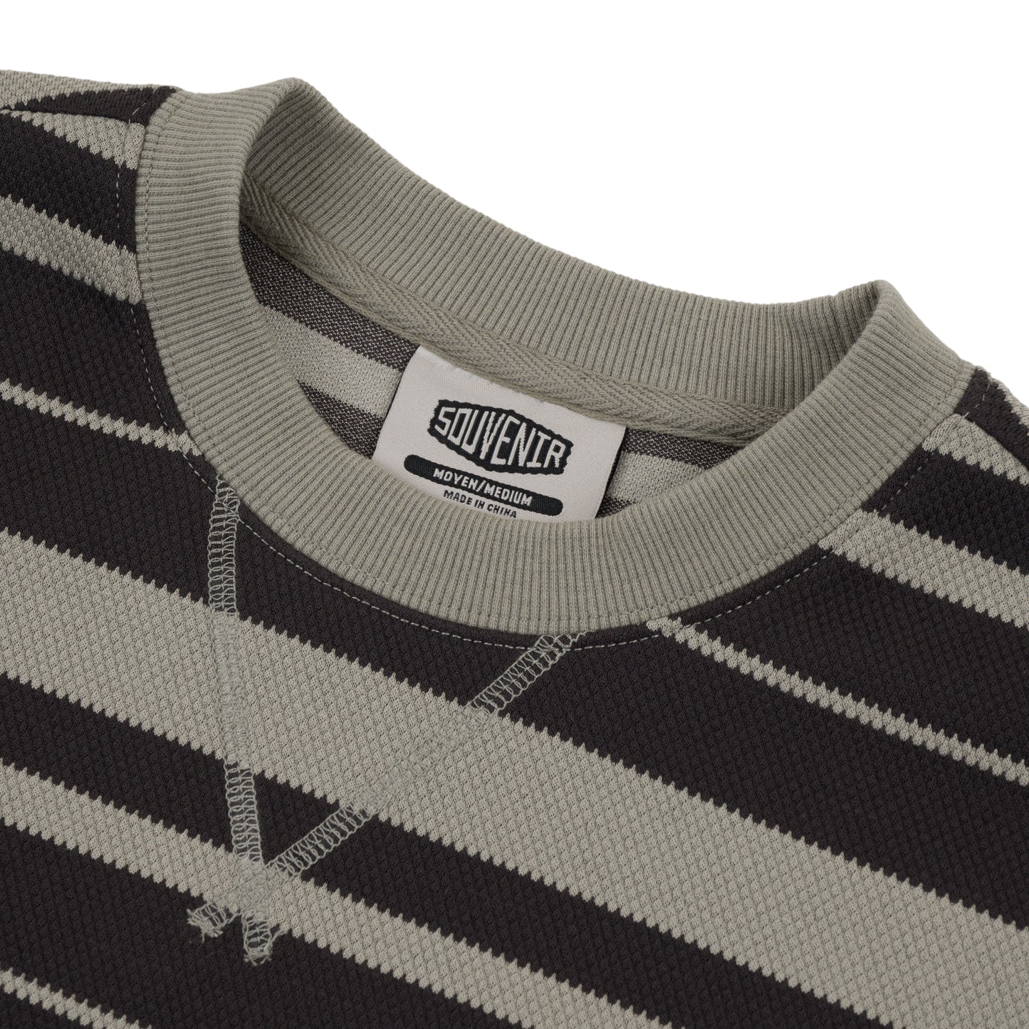 Striped Ultra Pique Crew