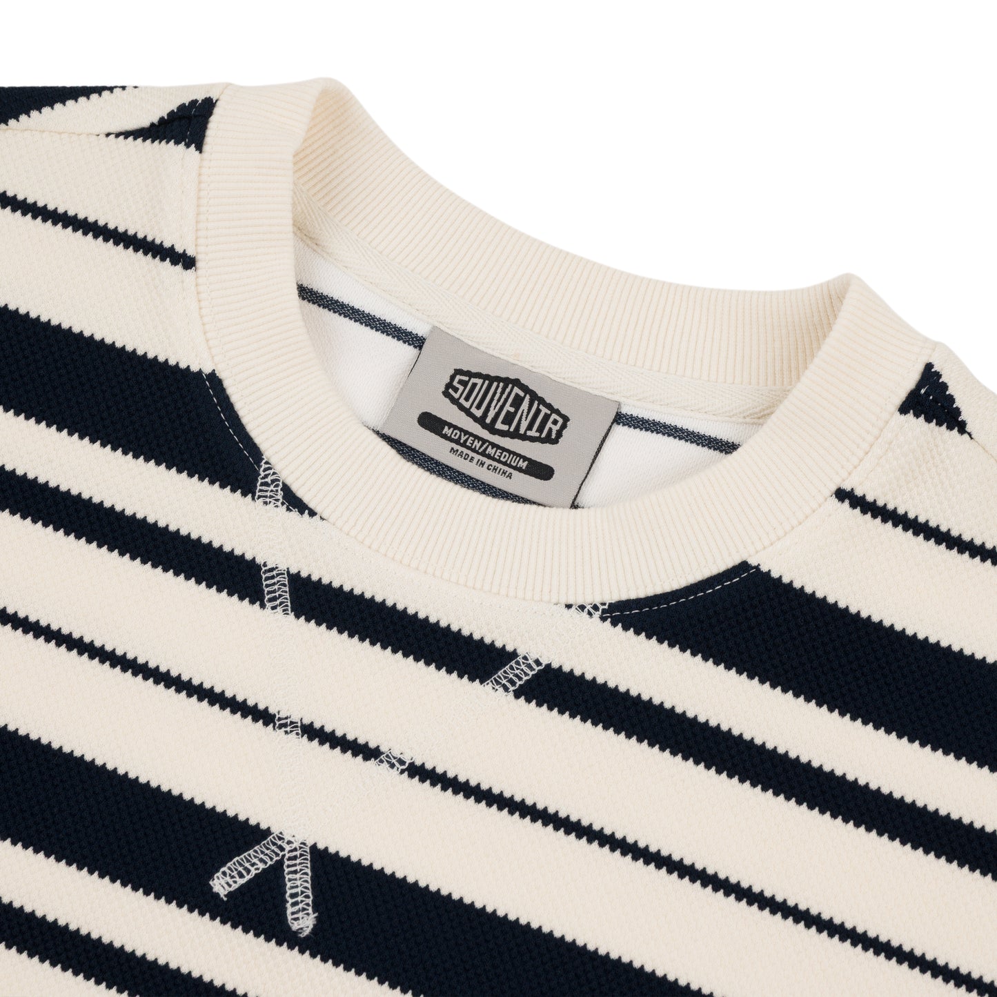 Striped Ultra Pique Crew