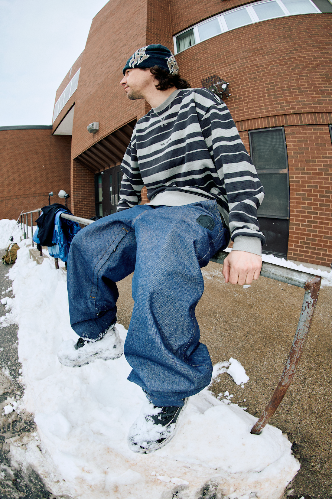 Striped Ultra Pique Crew