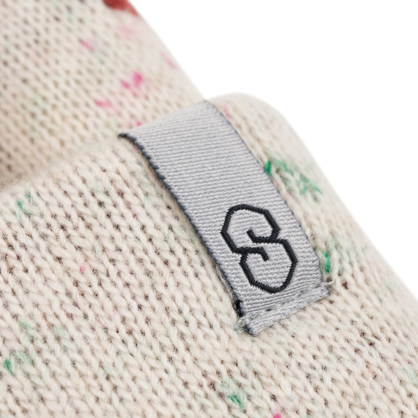 Speckled Yarn Jacquard Cuff Beanie
