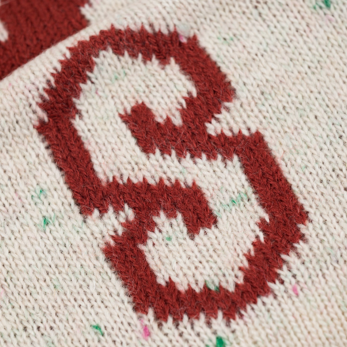 Speckled Yarn Jacquard Cuff Beanie