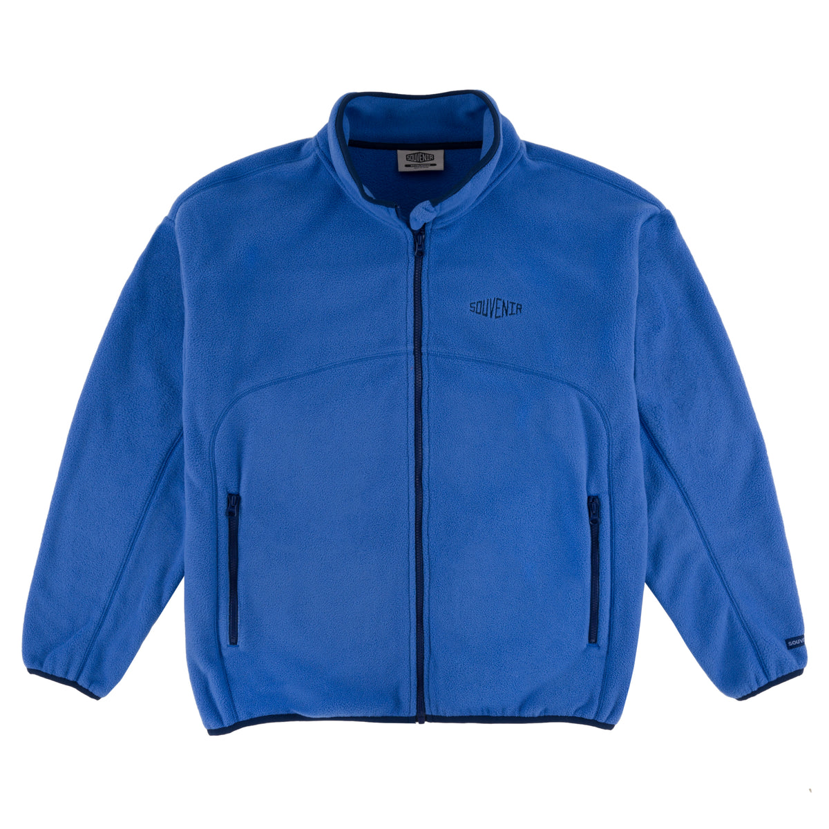 Polar Fleece Zip Up warm outdoor cozy ykk zipper premium snowboarding winter fall frosty blue