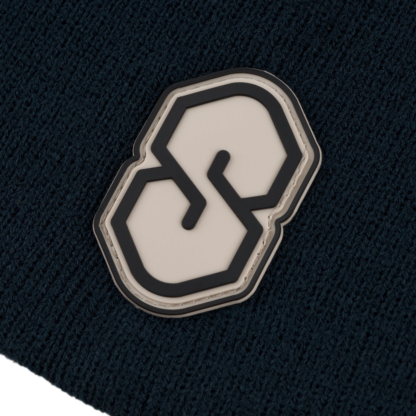 Slouch Beanie  2000's souvenir s rubber patch acrylic knit no cuff  fit