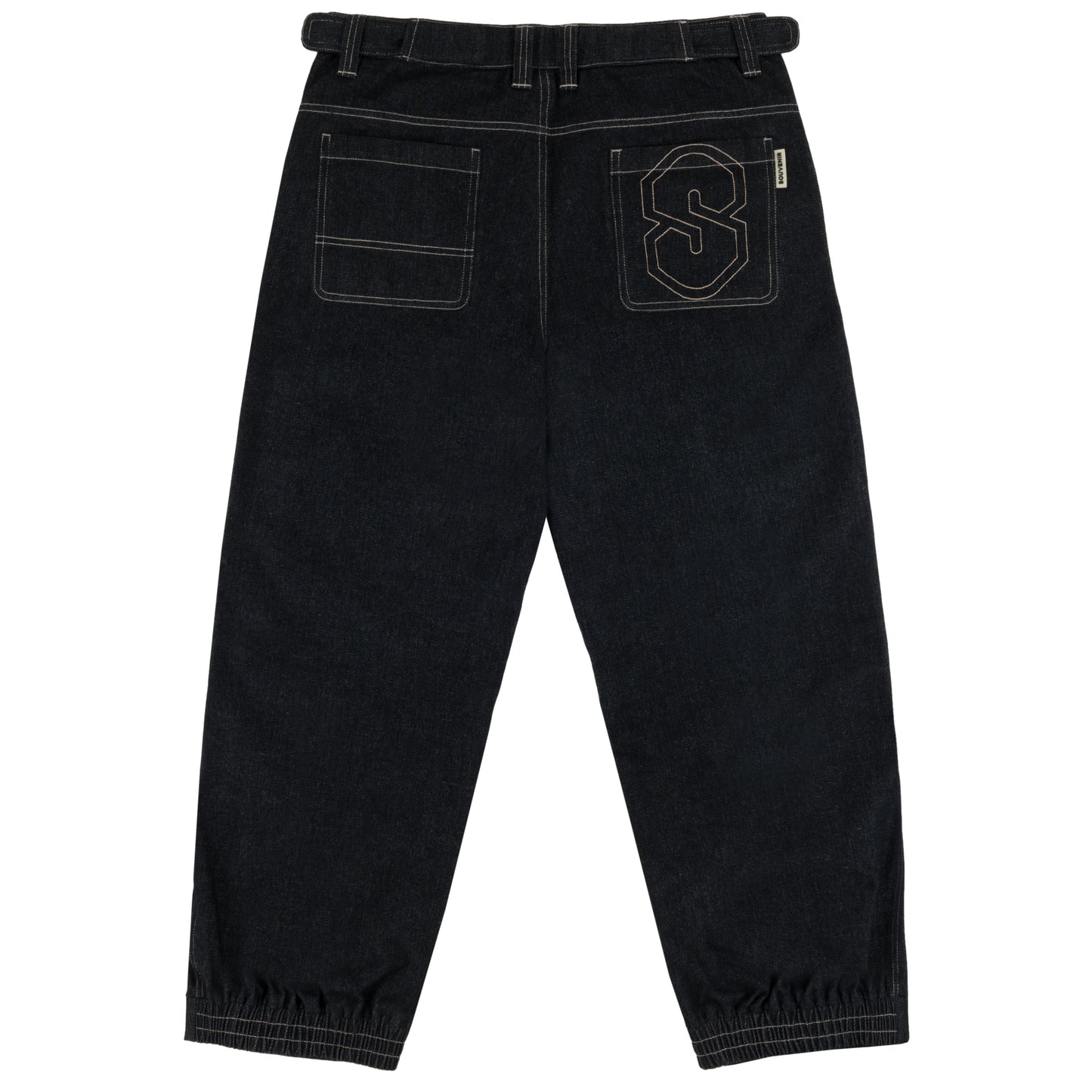 3 Ply Denim Pant black snow denim street mountain  5 pocket jeans 15k 3ply denim shell contrast stitching details fully tapesd seams pfc free dwr ykk metal zippers inside leg vent snow snowboarding water proof technical outerwear vintage souvenir boarder style baggy 