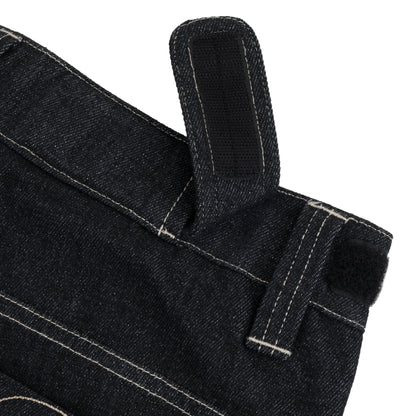 3 Ply Denim Pant black snow denim street mountain  5 pocket jeans 15k 3ply denim shell contrast stitching details fully tapesd seams pfc free dwr ykk metal zippers inside leg vent snow snowboarding water proof technical outerwear vintage souvenir boarder style baggy 