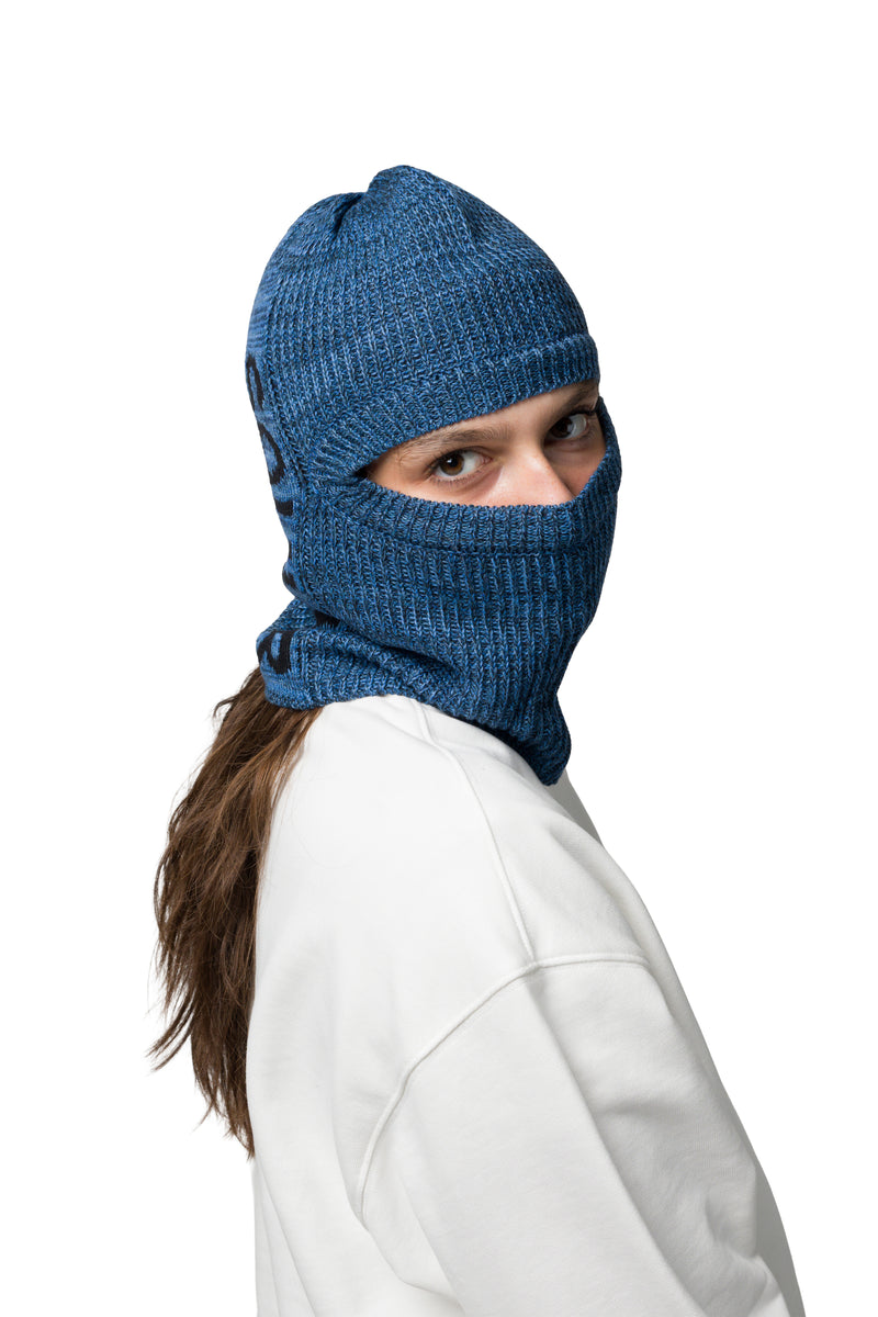 Multi Yarn Burglar Mask - Blues