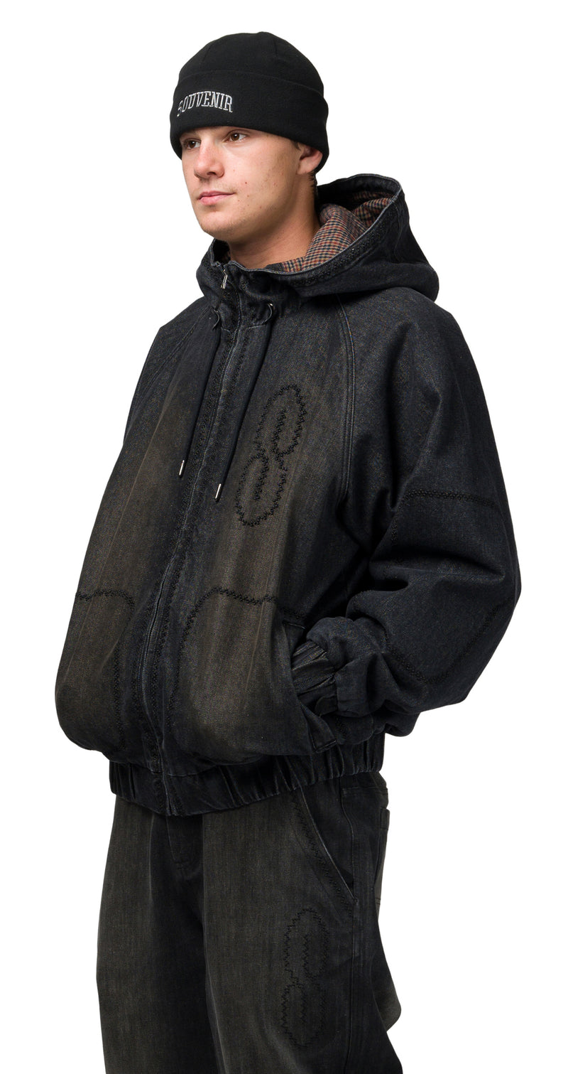 Denim Bomber - Black