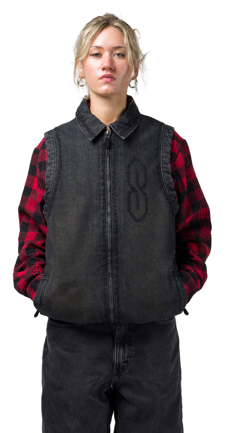 Denim Vest - Black