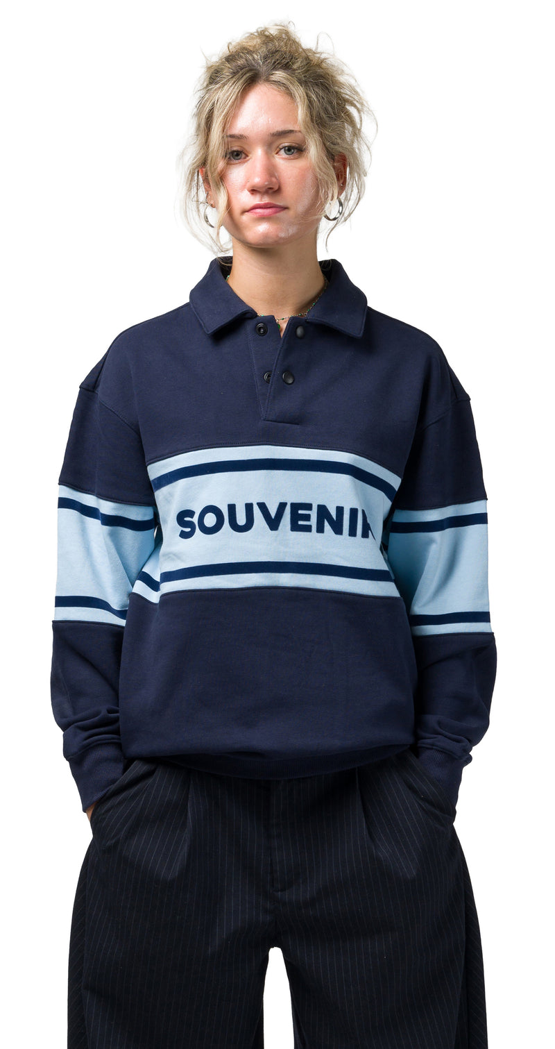 Fleece Rugby Shirt - Navy