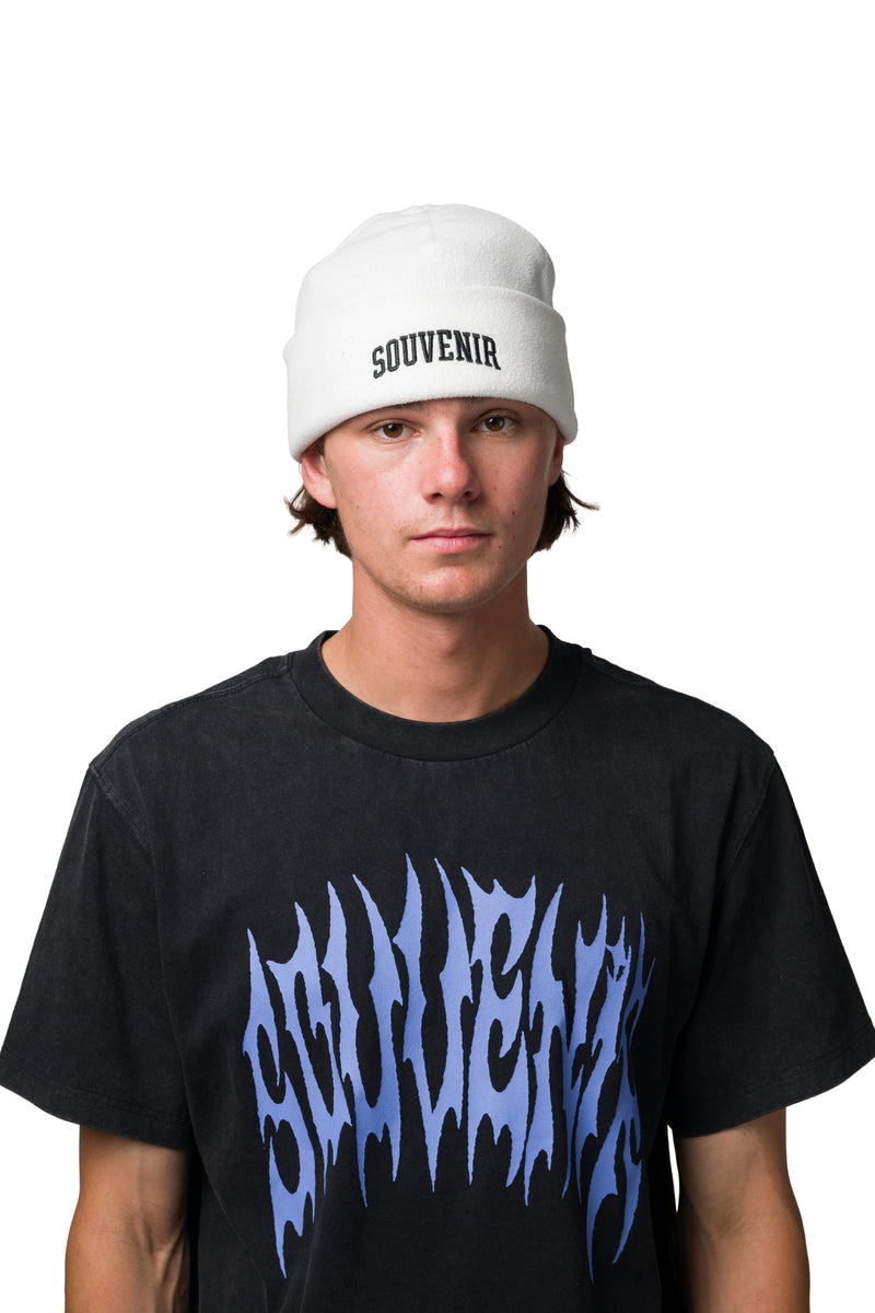 Fleece Beanie - White