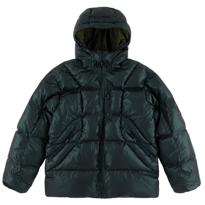 Mountain Puffy deep forest 400 fill synthetic down insulation ykk vislon zipper power skirt ykk zipper wolrd logo montreal souvenir cold temperature warm jacket winter snowboard snowboarding outerwear waterproof puffy vintage rideable puffy boarder street fashion 