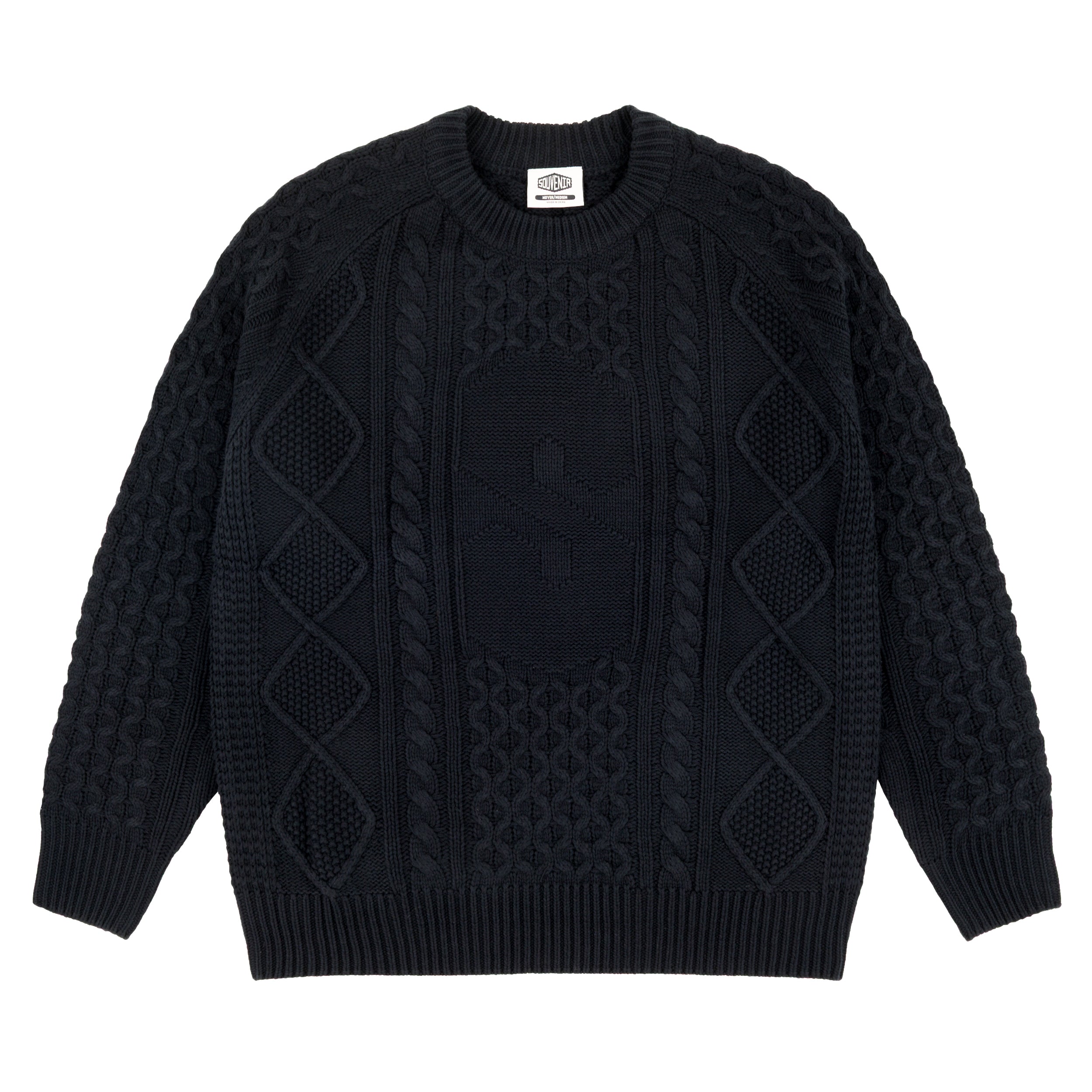 Engineered Cable Knit Sweater