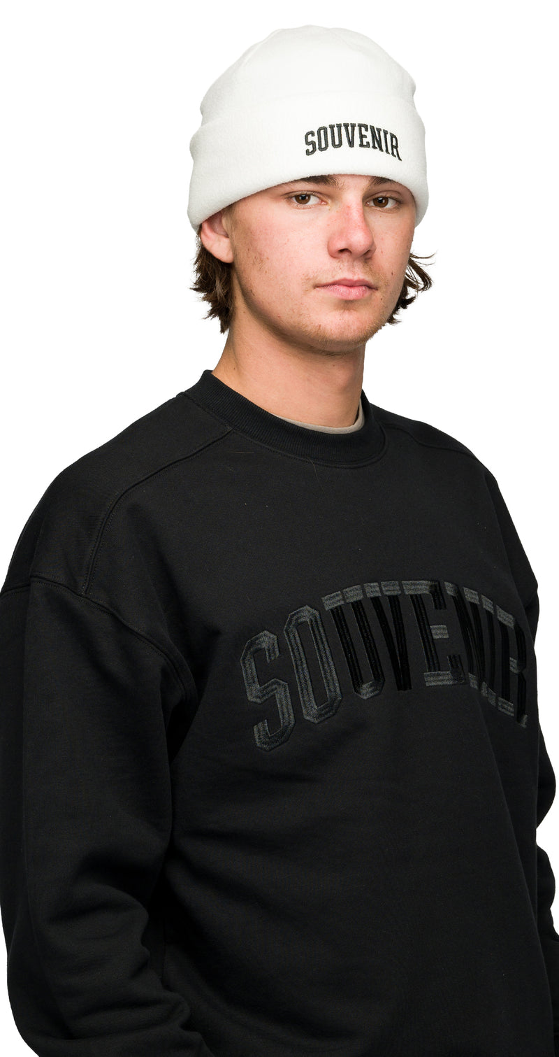 Fleece Beanie - White