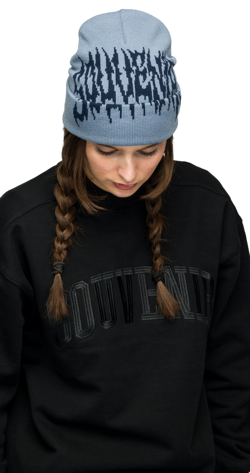 Dirty Cuff Beanie - Blue Fog