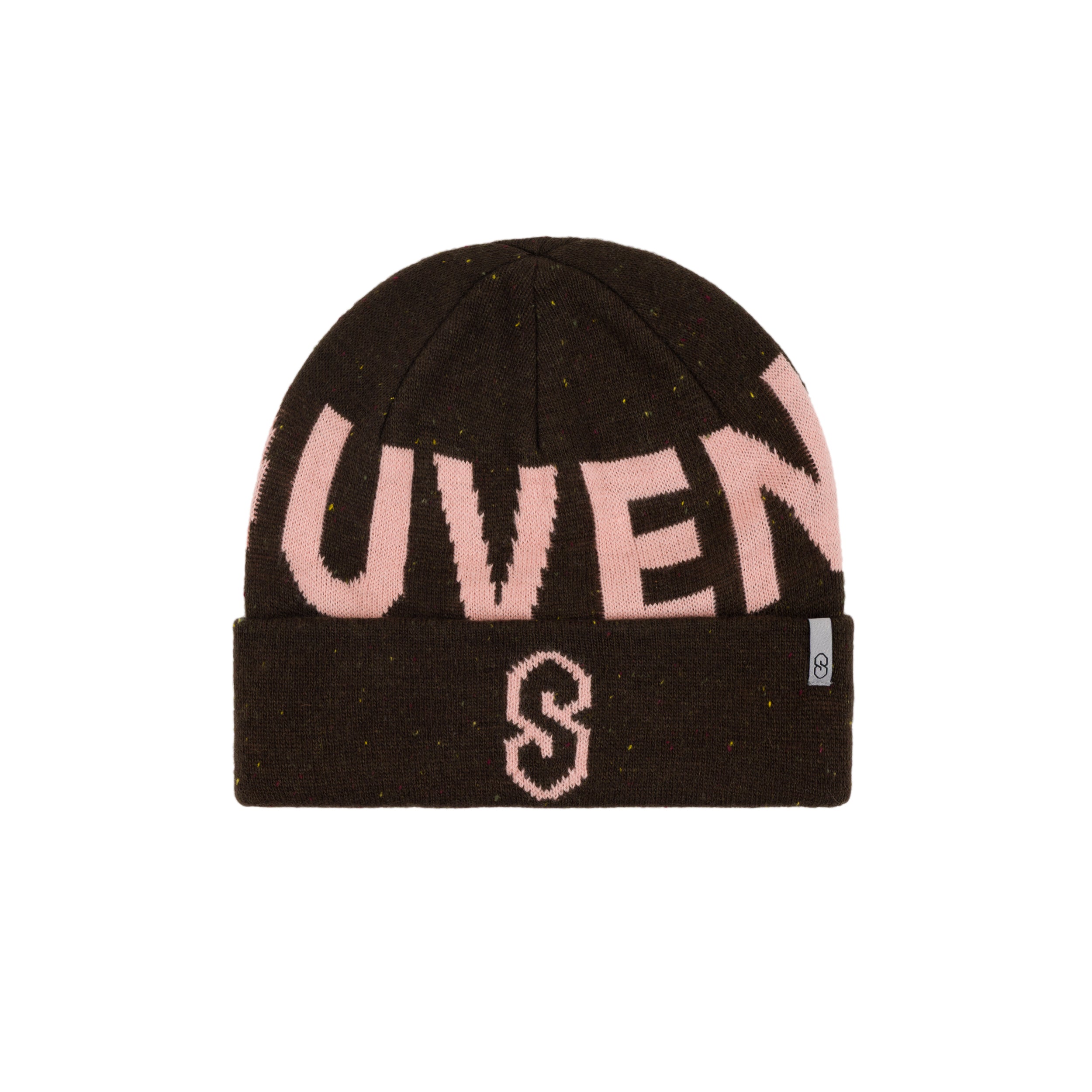 Speckled Yarn Jacquard Cuff Beanie
