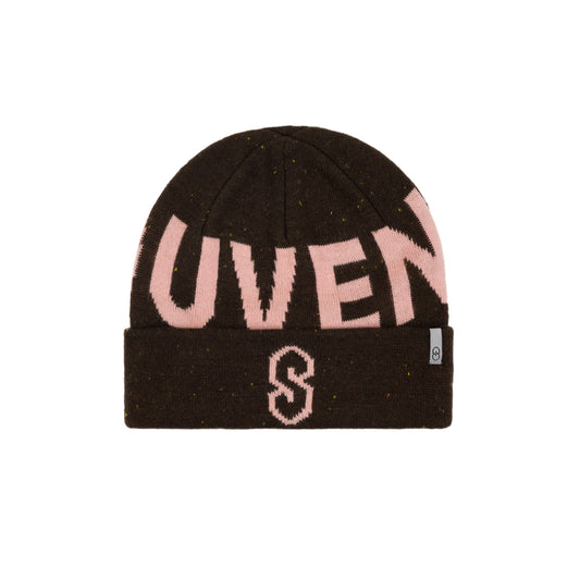 Speckled Yarn Jacquard Cuff Beanie
