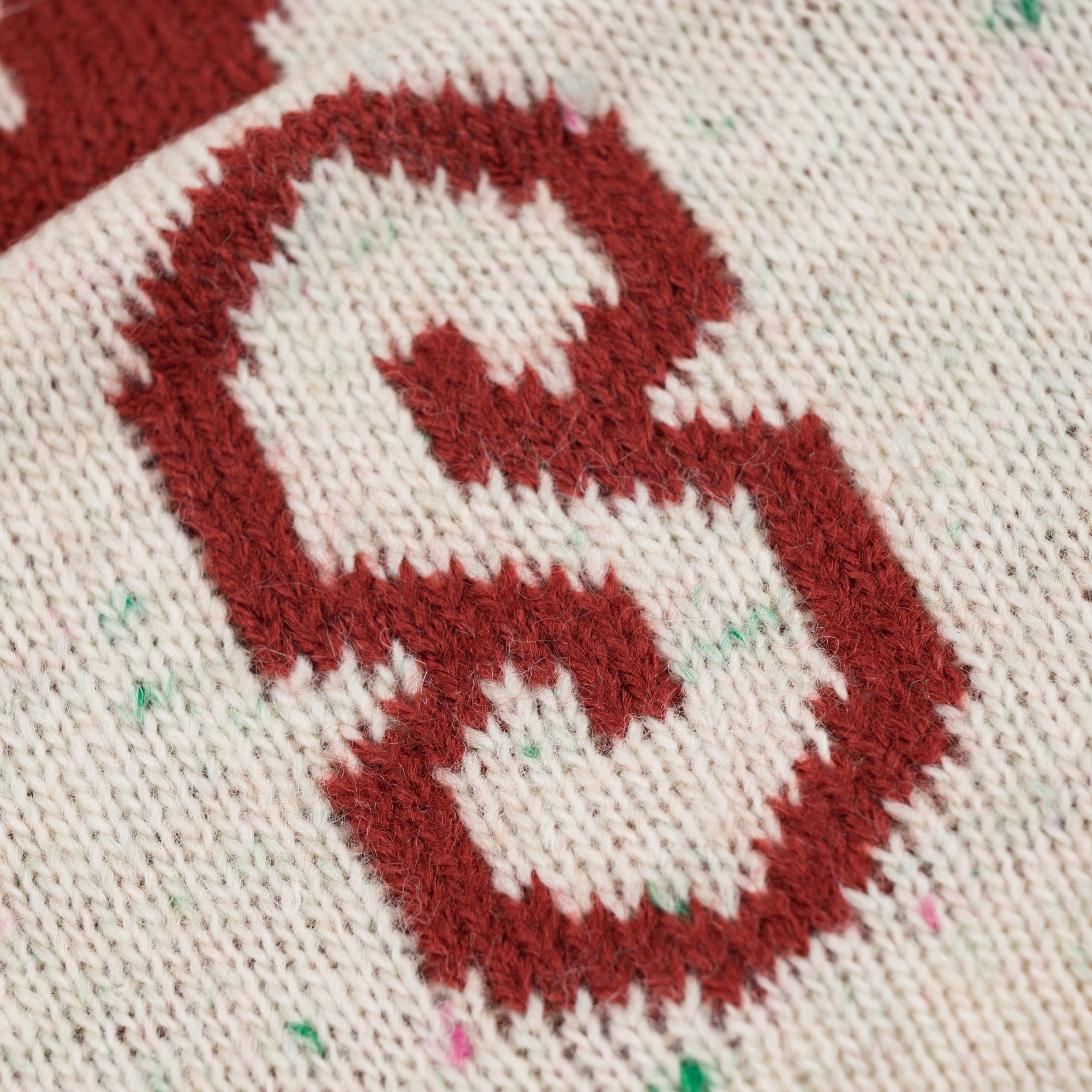Speckled Yarn Jacquard Cuff Beanie