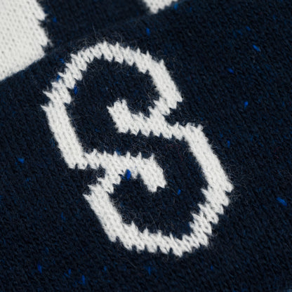 Speckled Yarn Jacquard Cuff Beanie