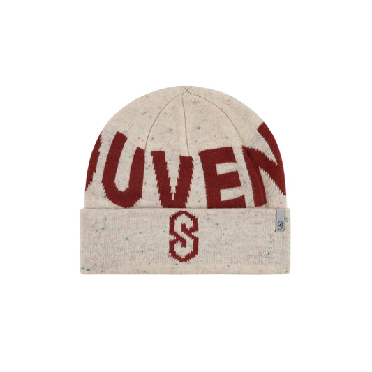 Speckled Yarn Jacquard Cuff Beanie