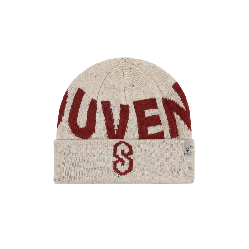 Speckled Yarn Jacquard Cuff Beanie
