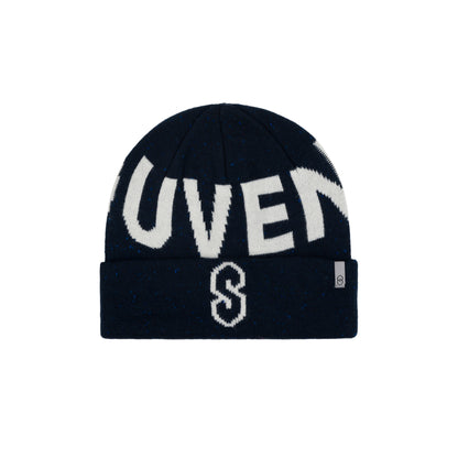 Speckled Yarn Jacquard Cuff Beanie