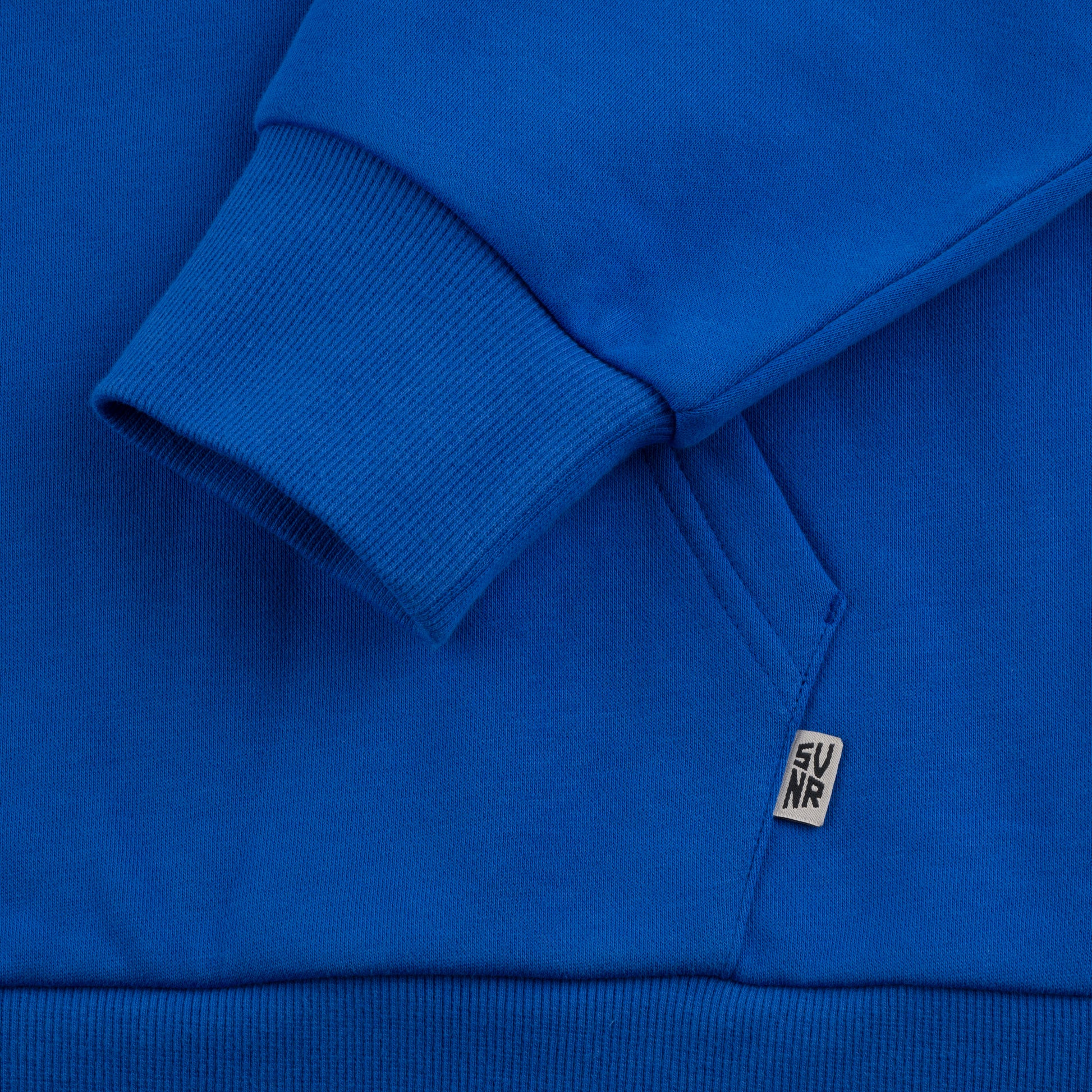 Embossed Hoody souvenir cobalt blue embossed logo premium 360 gsm reverse weave fleece cotton boxy fit great fit quality 