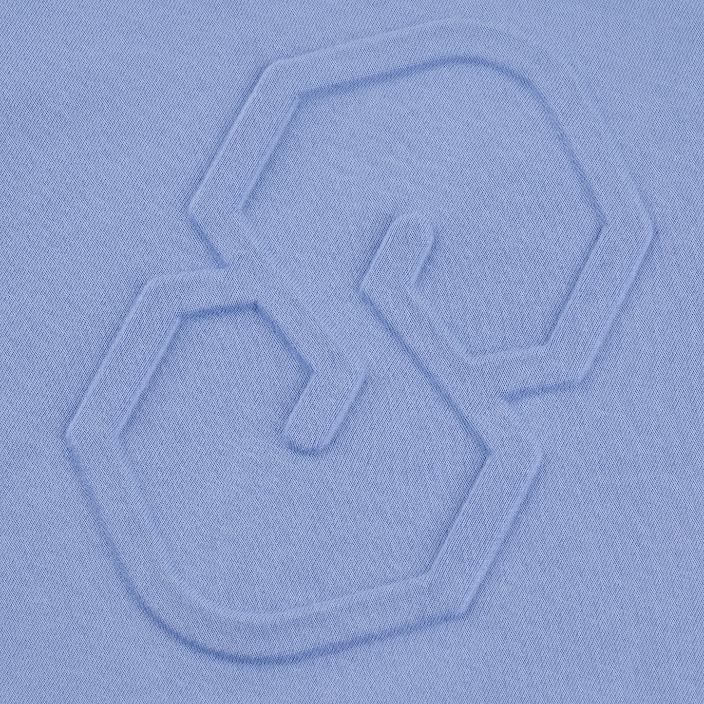 Embossed Hoody "S" frosty blue  boxy fit premium 360 gms reverse weave fleece large embossed logo 