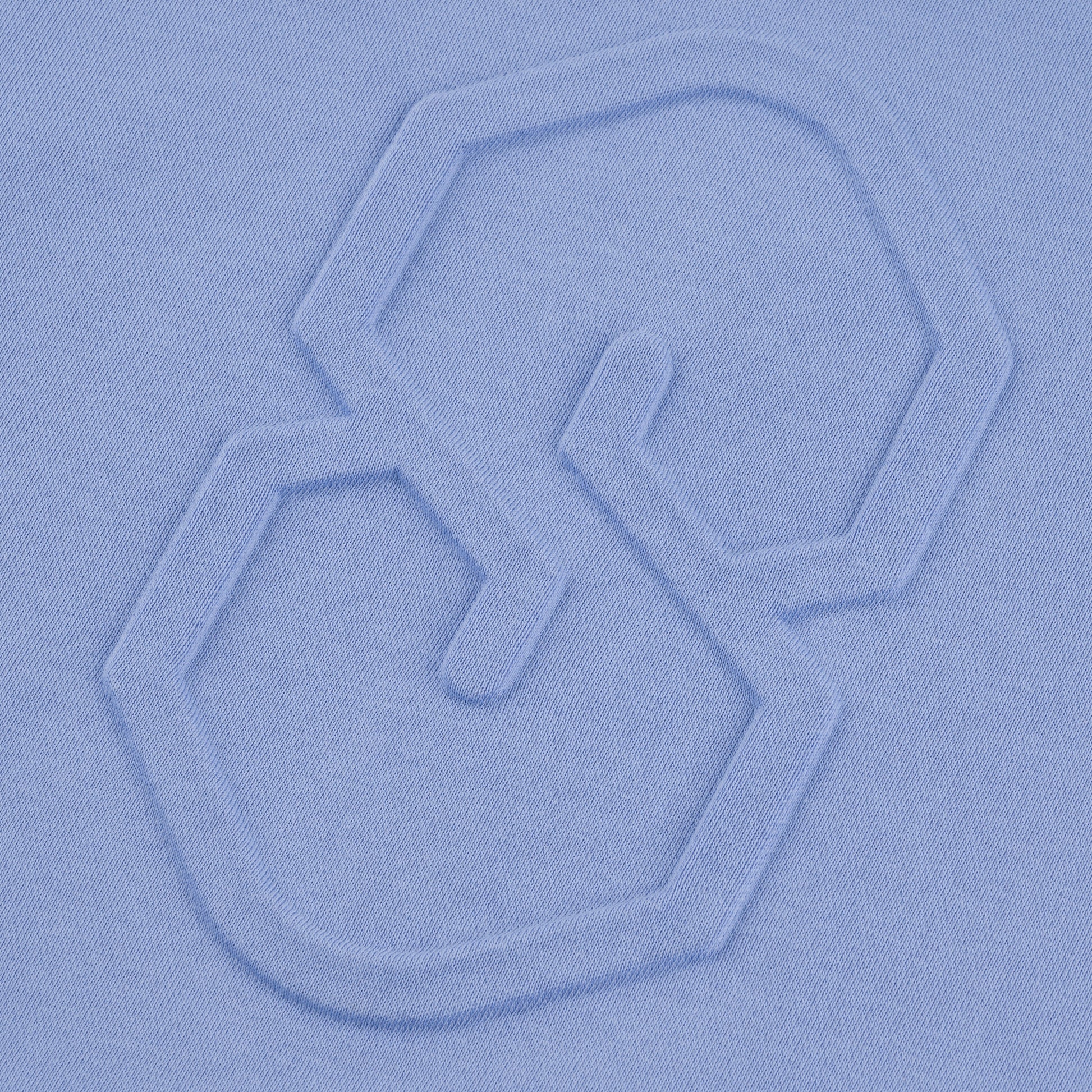 Embossed Hoody "S" frosty blue  boxy fit premium 360 gms reverse weave fleece large embossed logo 