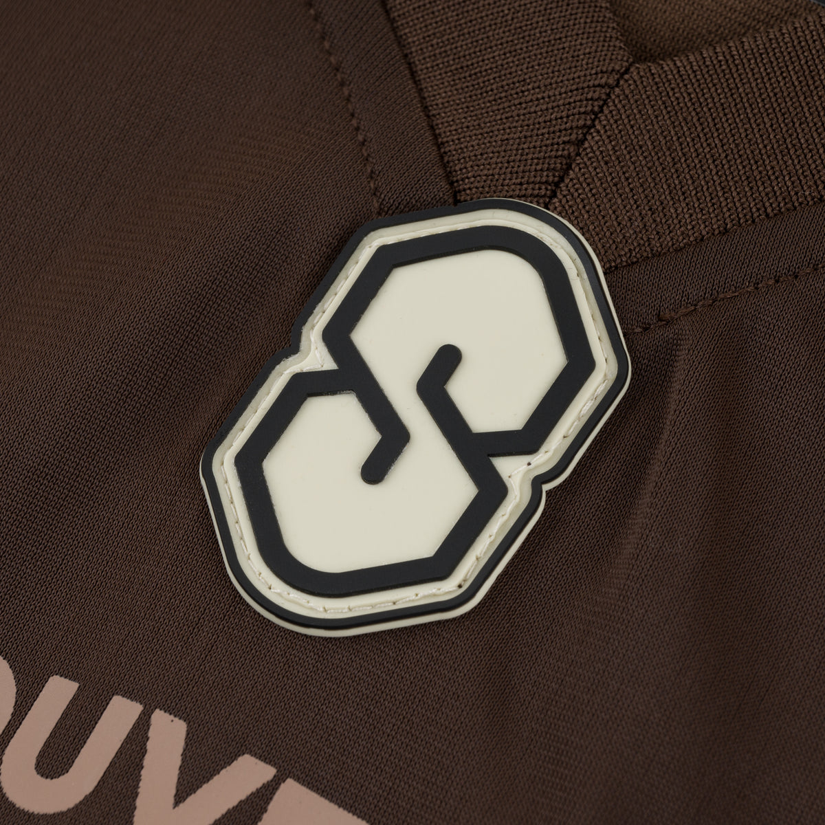 Football Jersey brown s 22 brown's 2000's dazzle fabric multiple branding oversized fit v neck large number print stars souvenir 