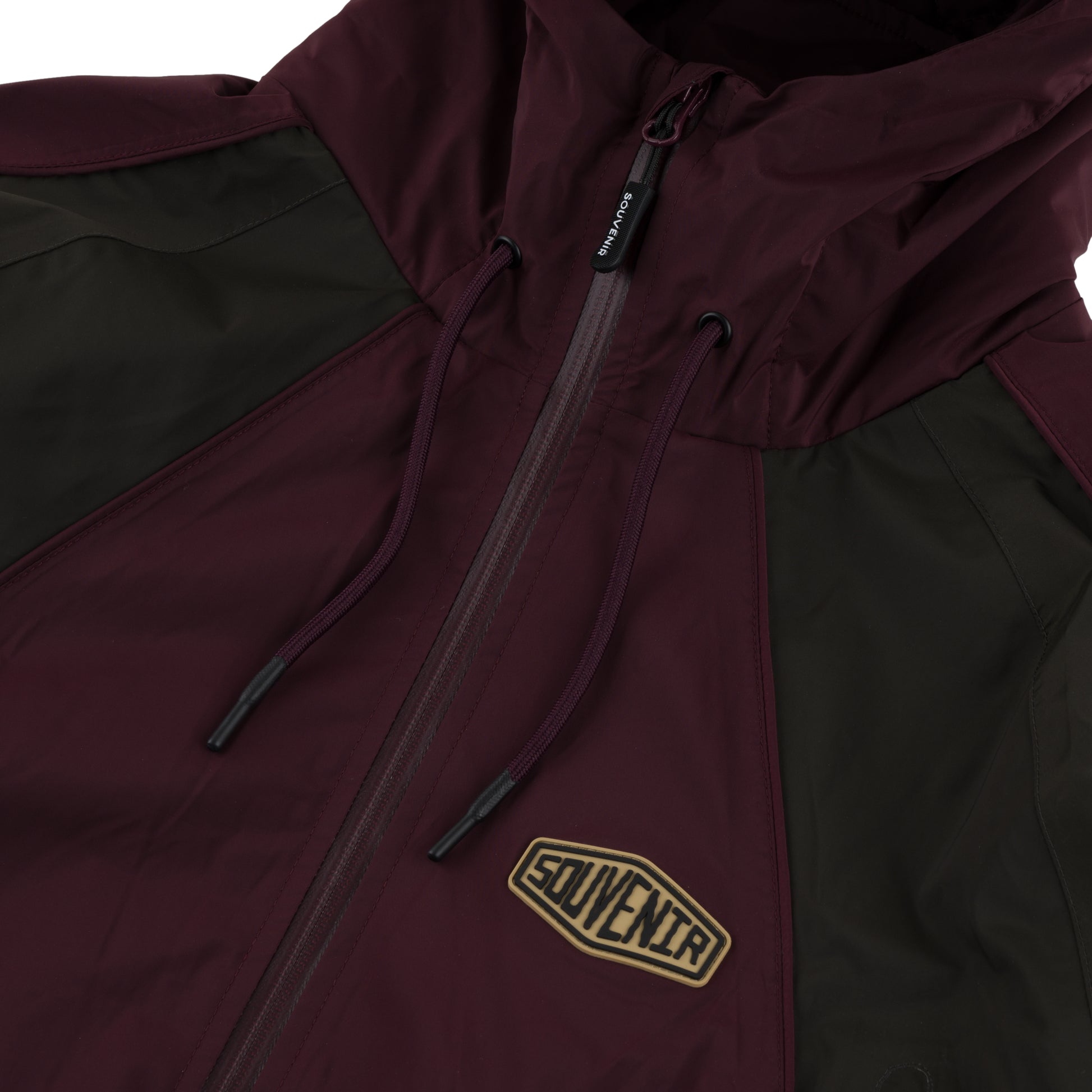 Insulated Track Jacket  oxblood snow snowboard jacket waterproof winter souvenir vintage  20k fully taped seams pfc free dwr quilted polyfill insulation ykk waterproof zipper welded ykk waterproof zipper branding lines 