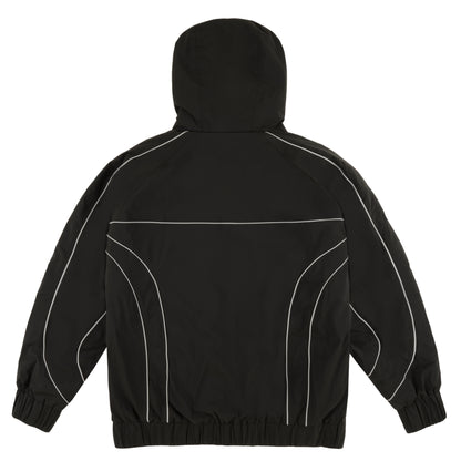 Insulated Track Jacket snow snowboard jacket waterproof winter souvenir vintage  20k fully taped seams pfc free dwr quilted polyfill insulation ykk waterproof zipper welded ykk waterproof zipper branding lines 