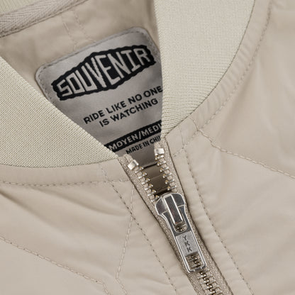 Quilted Henley Top  souvenir  warm winter fall insulated ykk metal zipper vintage light polyfill insulation 